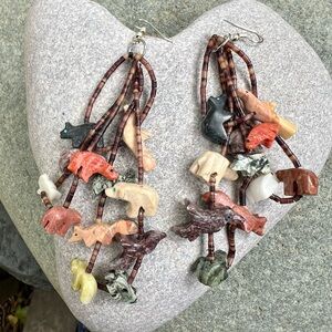 Vintage Native American Fetish Earrings